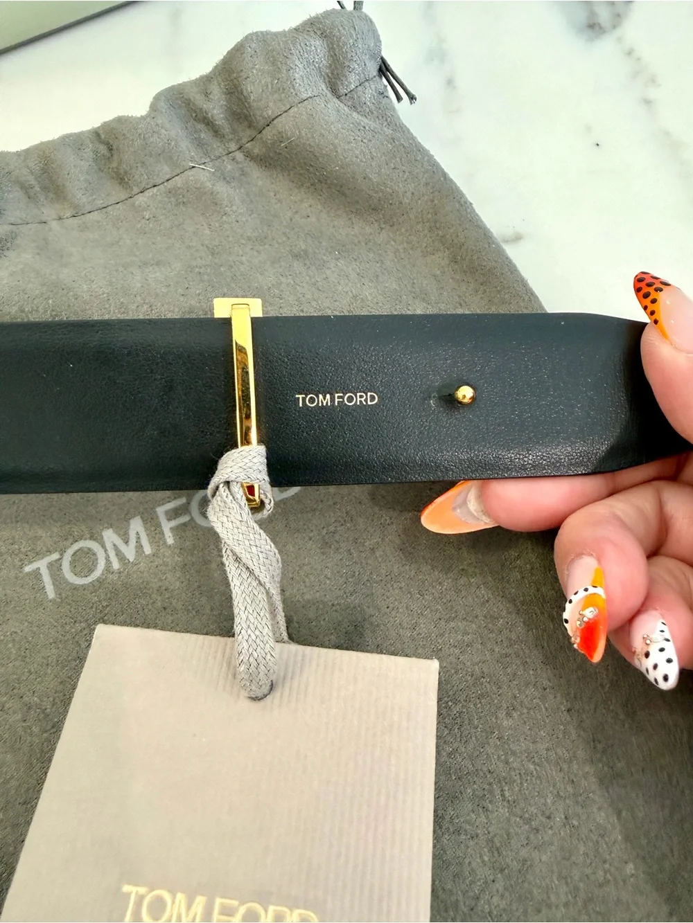 Tom Ford Patent T Belt